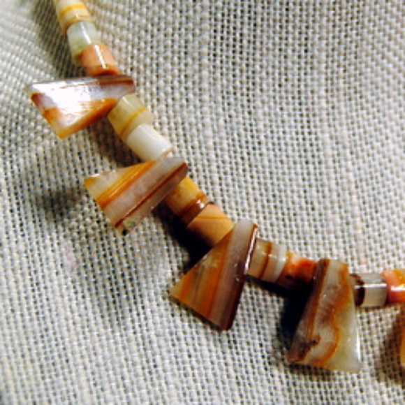 Agate Necklace Precious Stone Jewelry - Picture 3 of 3